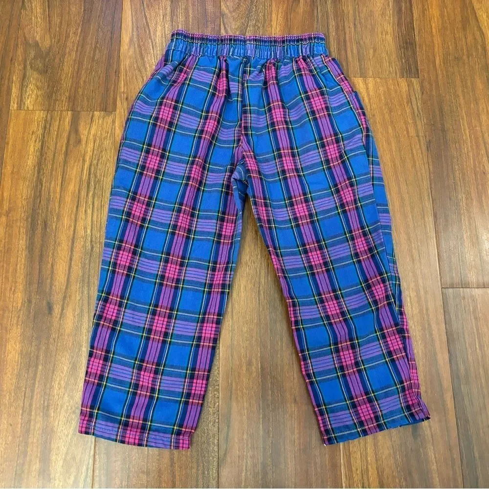 Osh Kosh B’Gosh vintage blue/purple/pink plaid pants